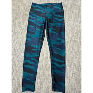 Soul by SoulCycle Podium Camo Leggings in Blue and Green,‎ Size Med